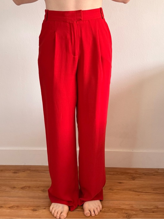 Babaton Pants - Babaton Red and Cream Lined Trousers